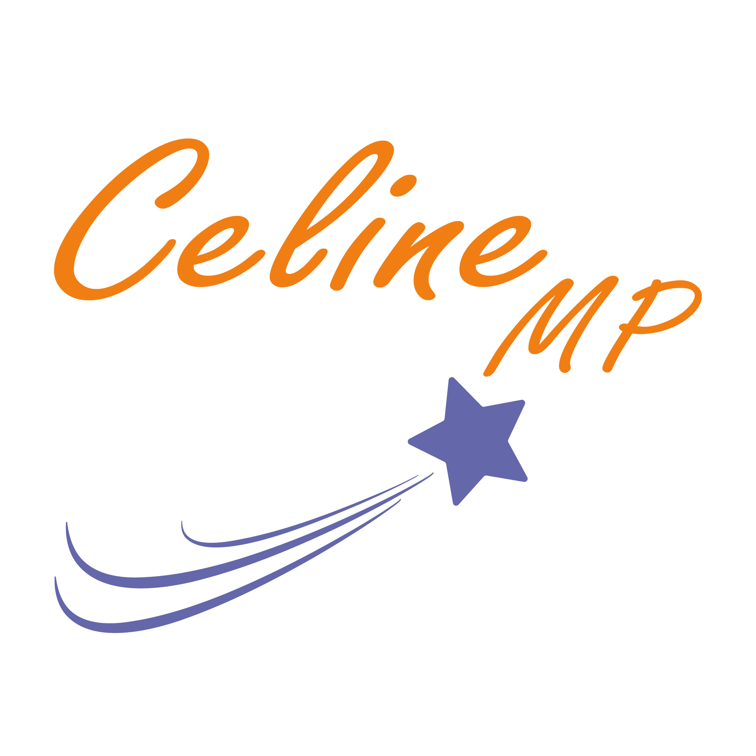 Celine MP Logo orange & Blue star